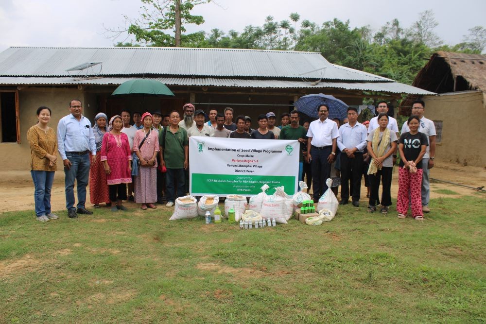 Attendees of launching of Seed Village Programme at Libamphai village, Peren district, on May 3